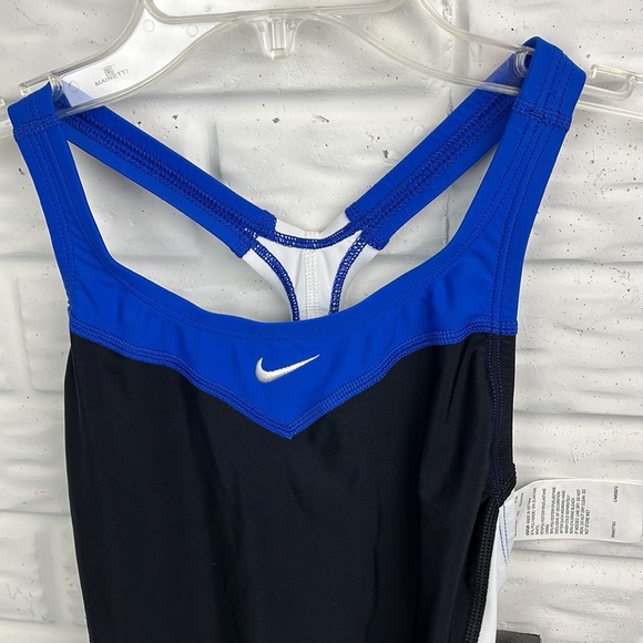NIKE SWIM COLOR LOCK RACER ONE PIECE SWIM SUIT WOMENS SIZE 4 - Picture 3 of 7